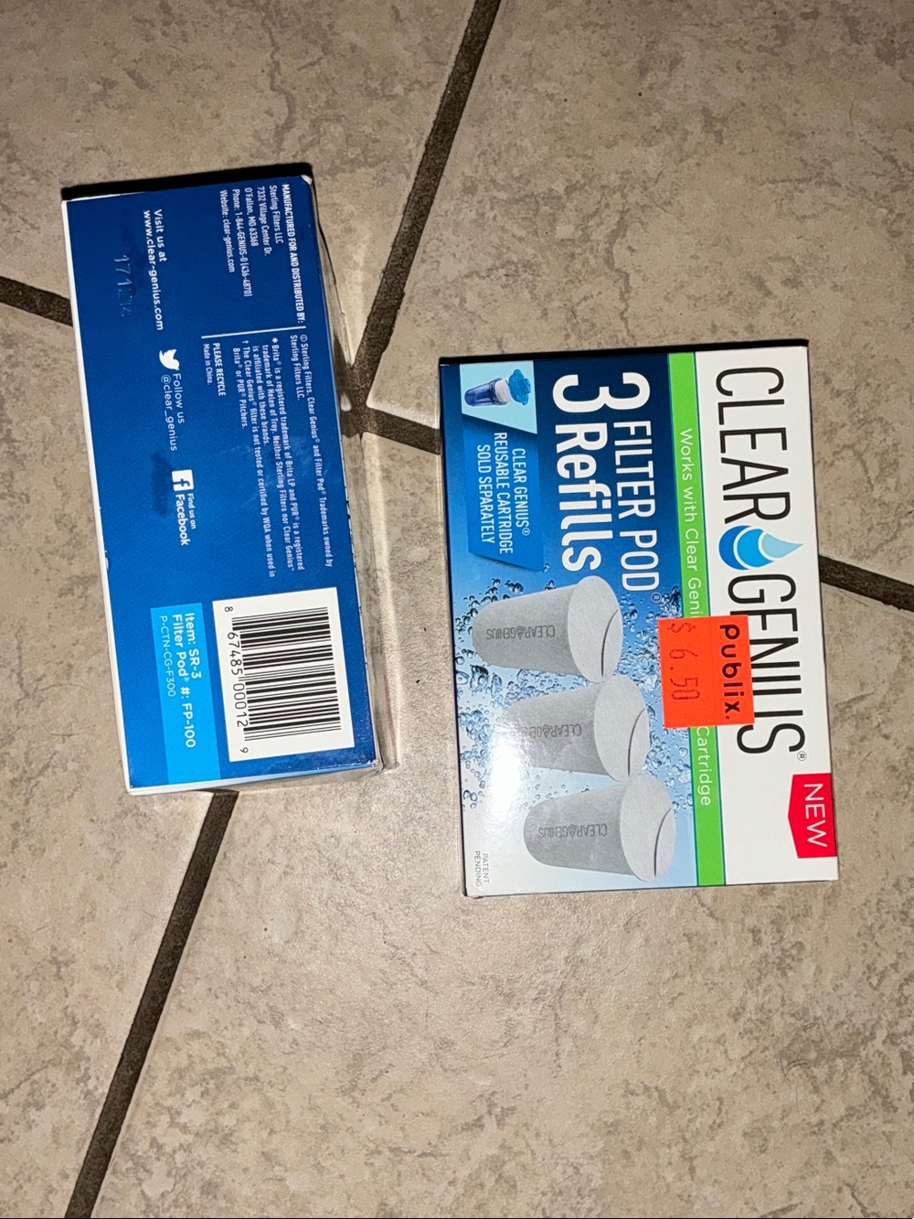 Clear Genius 3 Filter Pod Refills - White/Blue